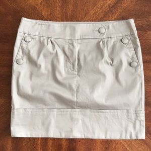 EUC LOFT Tan Mini Skirt With Front Buttons 12